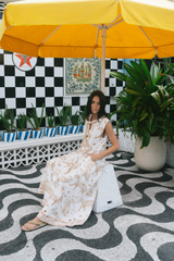 Dark Slate Gray Lombok Dress in Leopard Maxi Dress