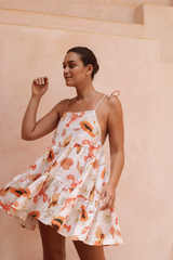 Tan Nikko Mini Dress in Seaside Mini Dress