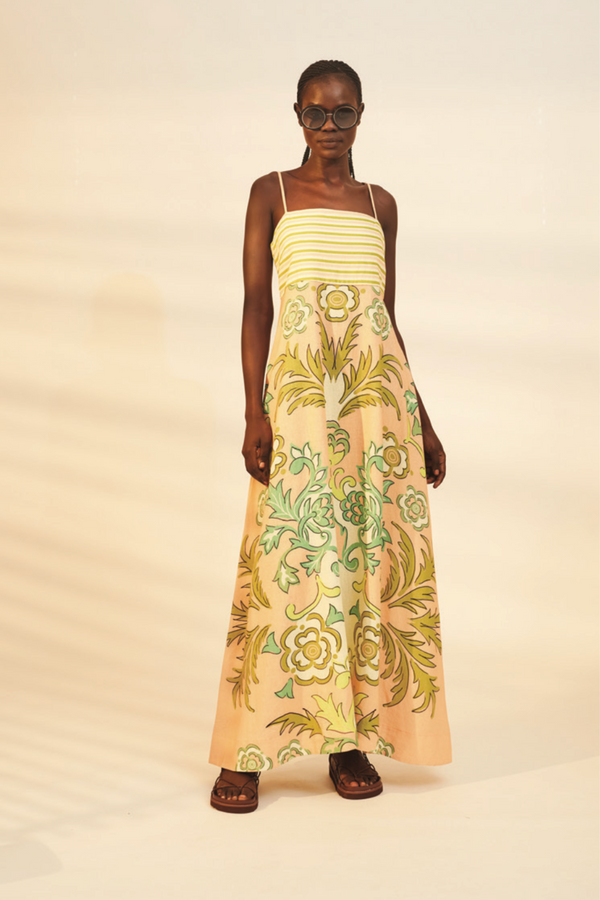 Wheat Lucia Maxi Dress in Pink Placement Maxi Dress