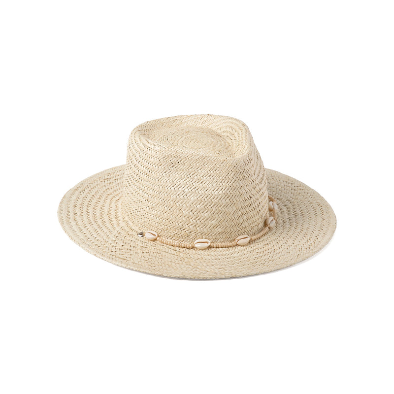 Wheat Seashells Fedora Sun Hat