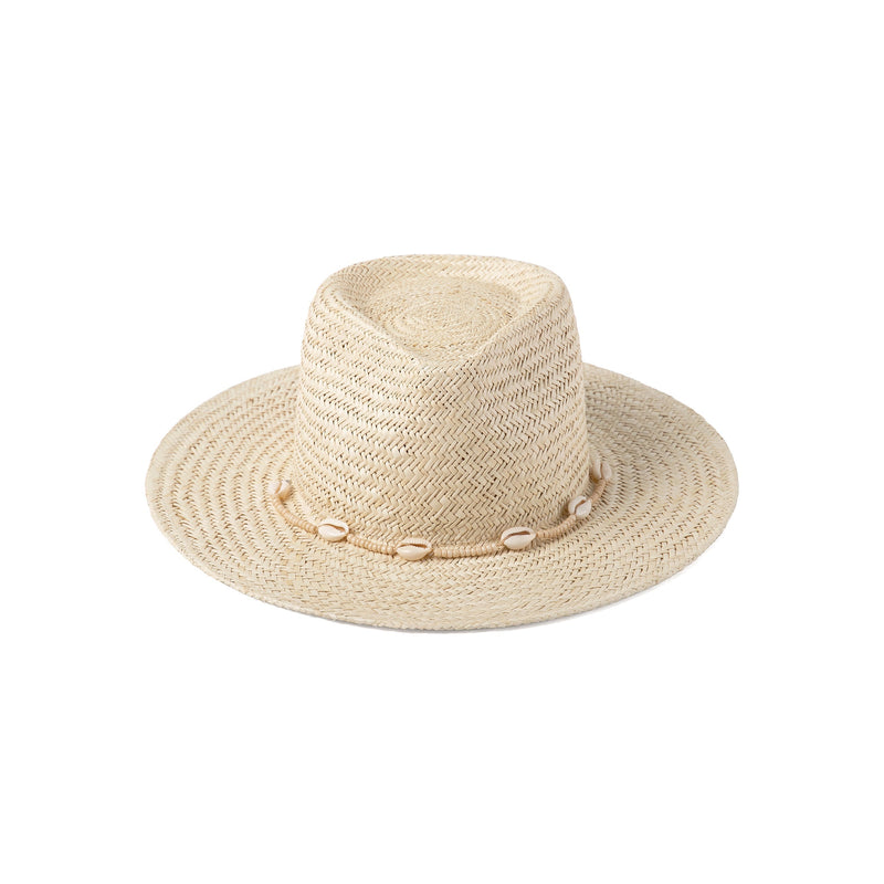 Wheat Seashells Fedora Sun Hat