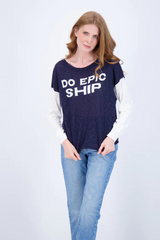 Lavender Do Epic Ship Sweater Sweater