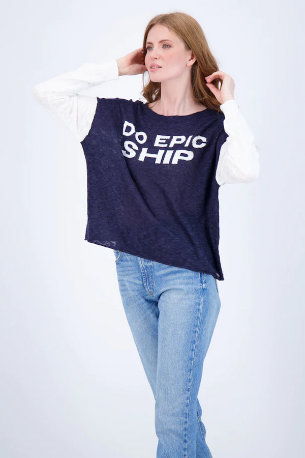 Lavender Do Epic Ship Sweater Sweater
