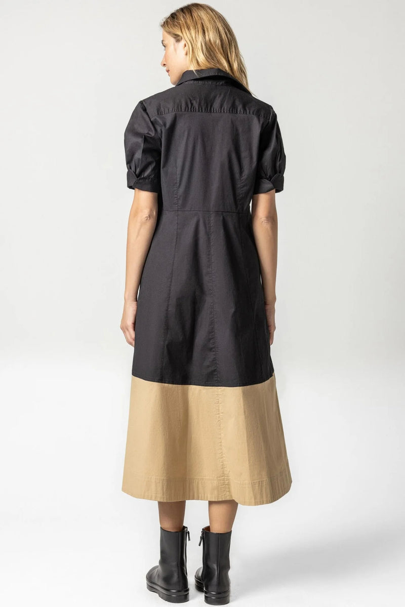 Antique White Collared Maxi Dress Midi Dress