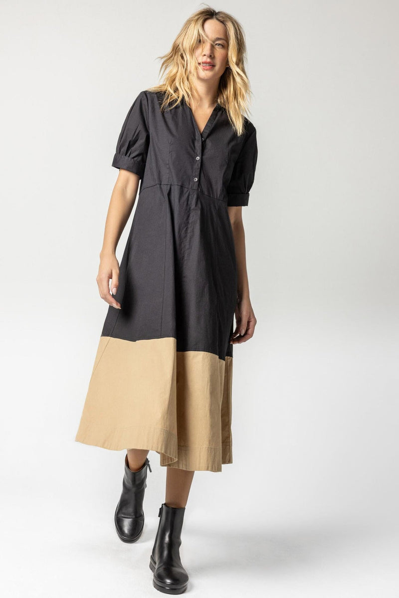 Antique White Collared Maxi Dress Midi Dress