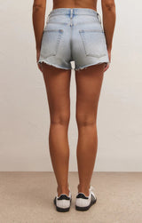 Gray Classic Hi-Rise Denim Short Denim Shorts