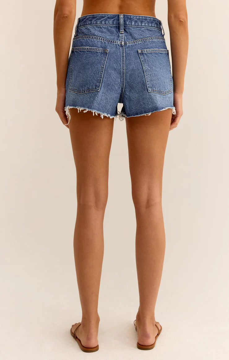 Light Gray Classic Hi-Rise Denim Short Denim Shorts