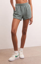 Light Gray Sporty Fleece Short Shorts