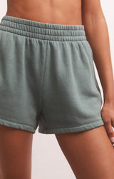 Dim Gray Sporty Fleece Short Shorts