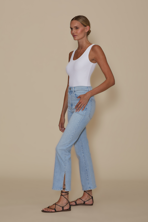 Rosy Brown Stella Crop Flare - Ice Breaker Jeans