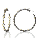 Light Slate Gray Signature Teardrop Hoop Earrings Earrings