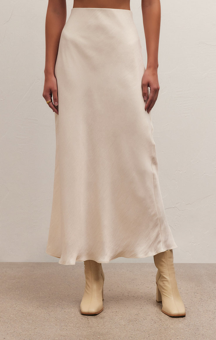 Gray Europa Poly Sheen Skirt Skirt