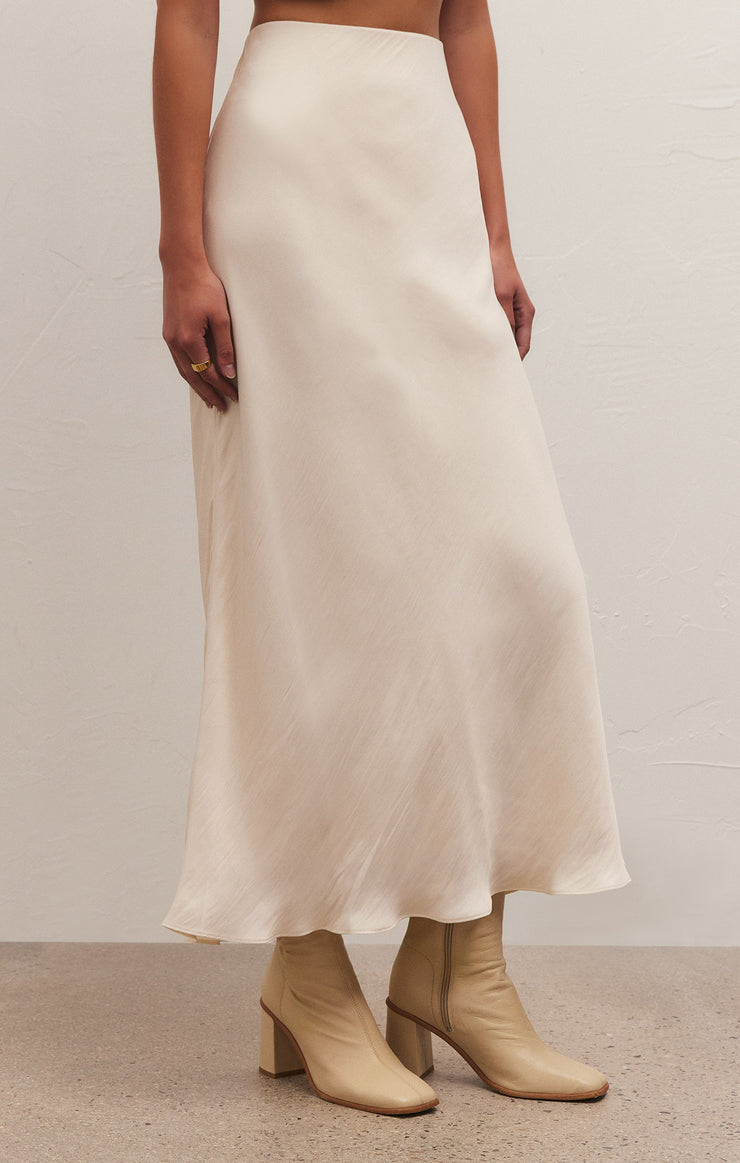 Gray Europa Poly Sheen Skirt Skirt