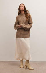 Gray Europa Poly Sheen Skirt Skirt