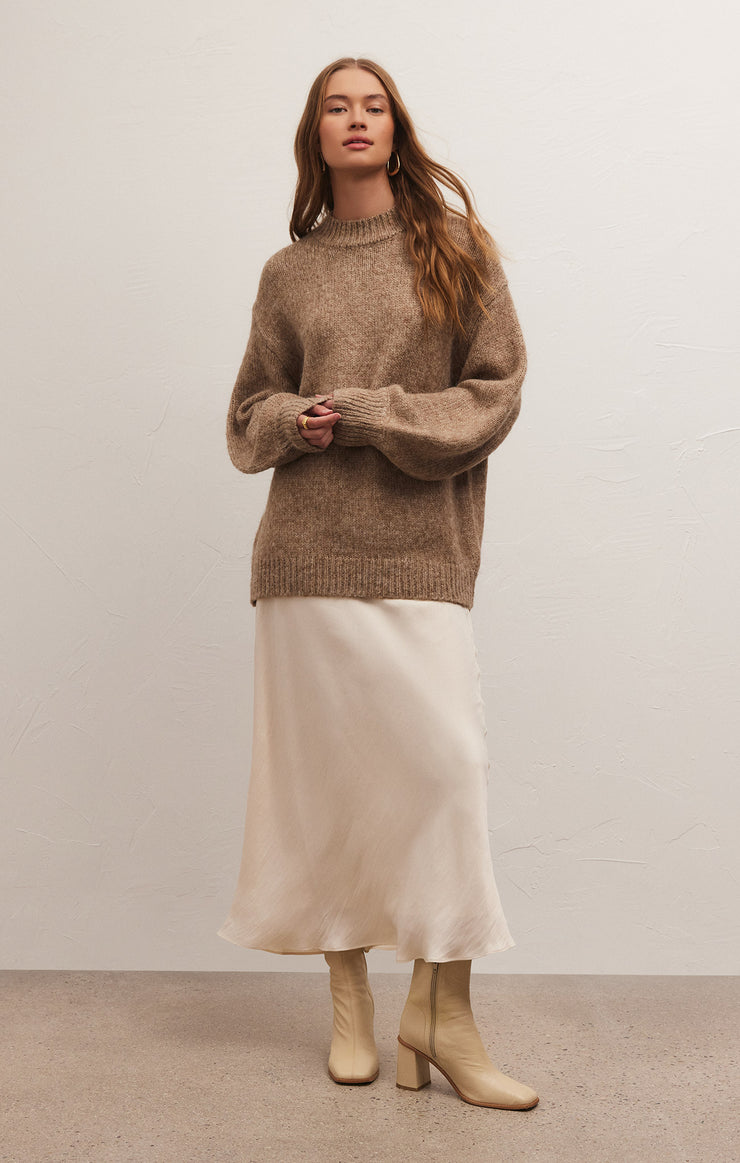 Gray Europa Poly Sheen Skirt Skirt