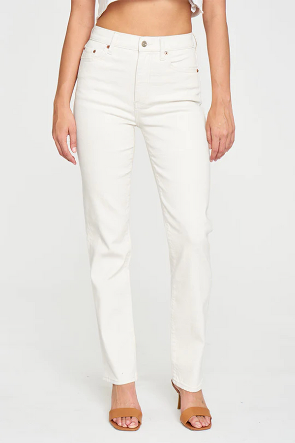 Antique White Smarty Pants Slim Straight | Cream Jeans