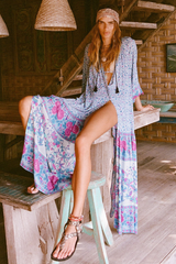 Gray Love Jetty Gown in Blue Nirvana Maxi Dress