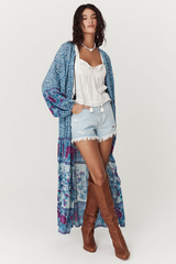Light Gray Love Jetty Gown in Blue Nirvana Maxi Dress