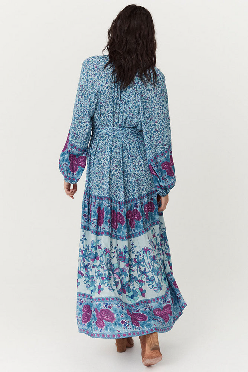 Dark Slate Gray Love Jetty Gown in Blue Nirvana Maxi Dress