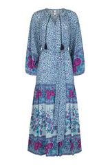 Slate Gray Love Jetty Gown in Blue Nirvana Maxi Dress