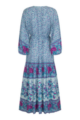 Light Slate Gray Love Jetty Gown in Blue Nirvana Maxi Dress