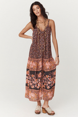 Antique White Love Jetty Strappy Maxi Dress in Balmy Nights Maxi Dress