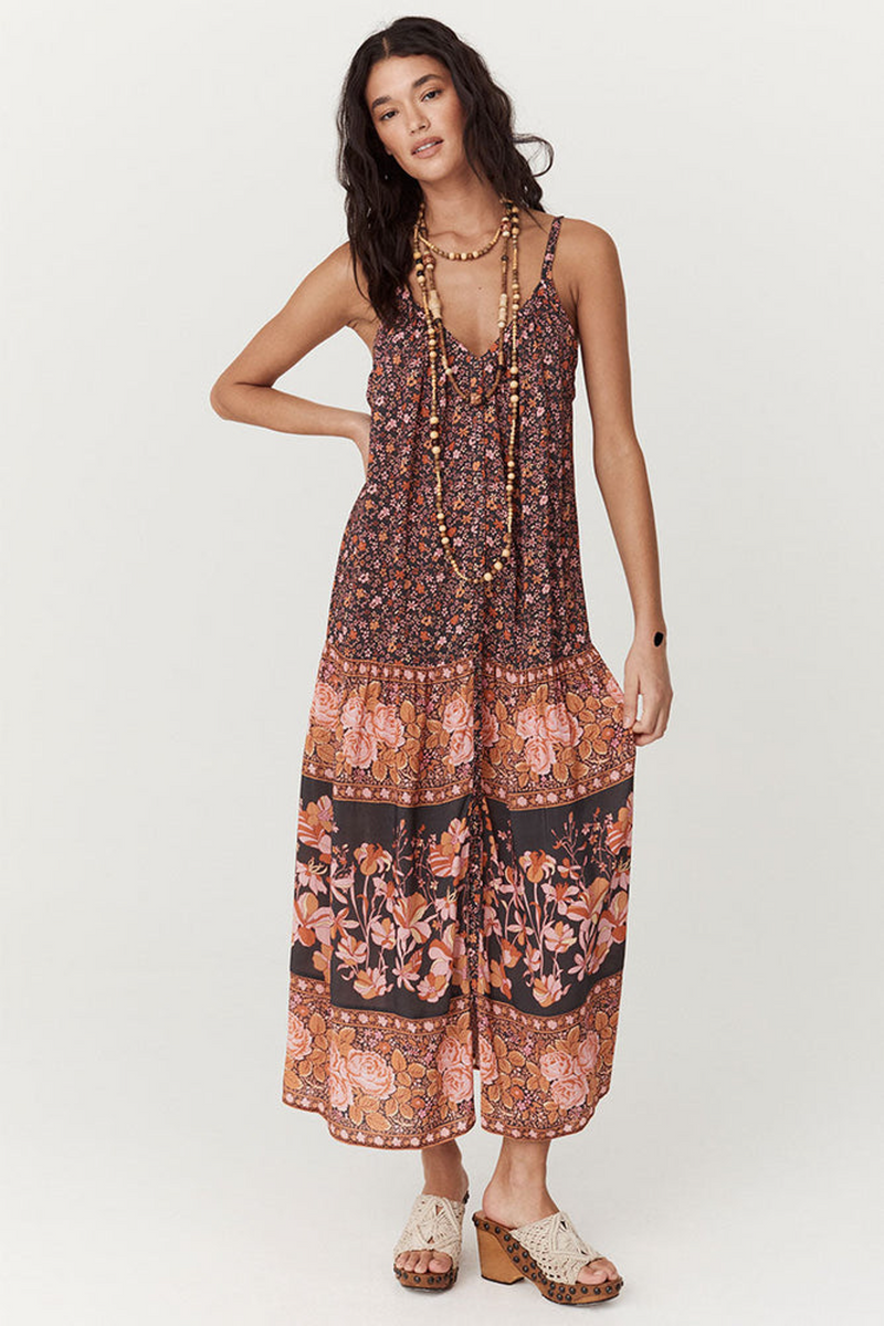 Antique White Love Jetty Strappy Maxi Dress in Balmy Nights Maxi Dress