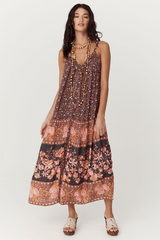 Light Gray Love Jetty Strappy Maxi Dress in Balmy Nights Maxi Dress