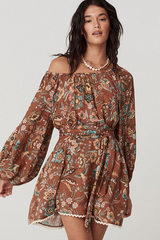 Light Gray Mojave Lily Tunic Dress in Amber Mini Dress