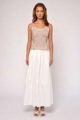 Light Gray Cara Skirt Midi Skirt