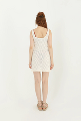 Beige Starfish Detail Beach Mini Dress Mini Dress