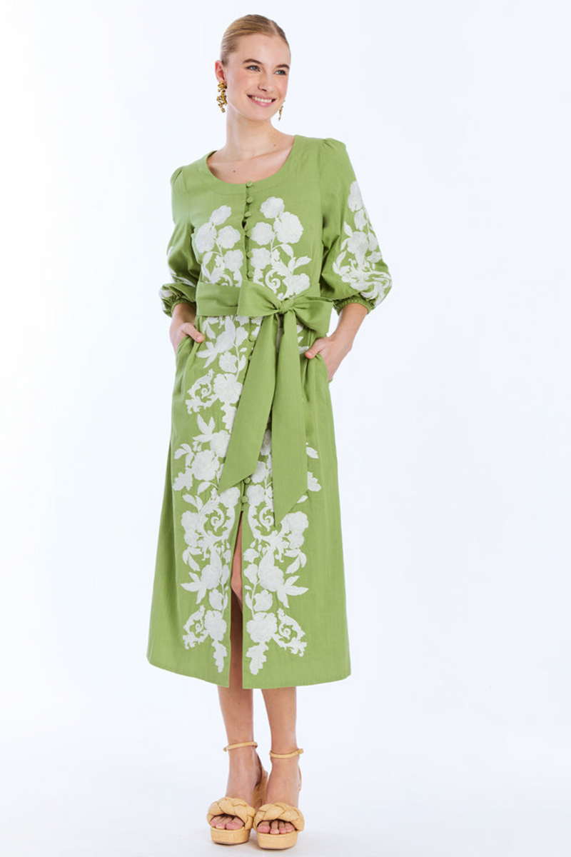 Mestiza New York | Suzanna Midi Dress | L | Green Mestiza New York | Suzanna Midi Dress | L | Green