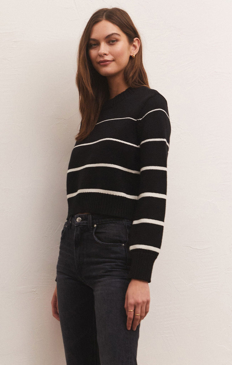Black Milan Stripe Sweater Sweater