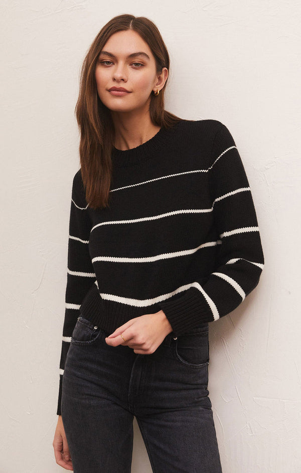 Light Gray Milan Stripe Sweater Sweater