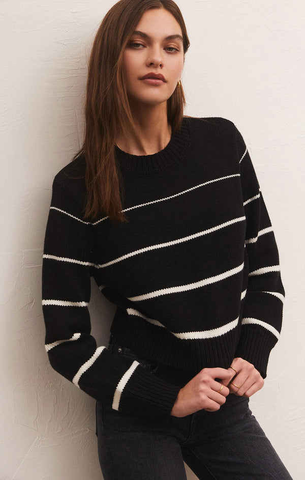 Light Gray Milan Stripe Sweater Sweater