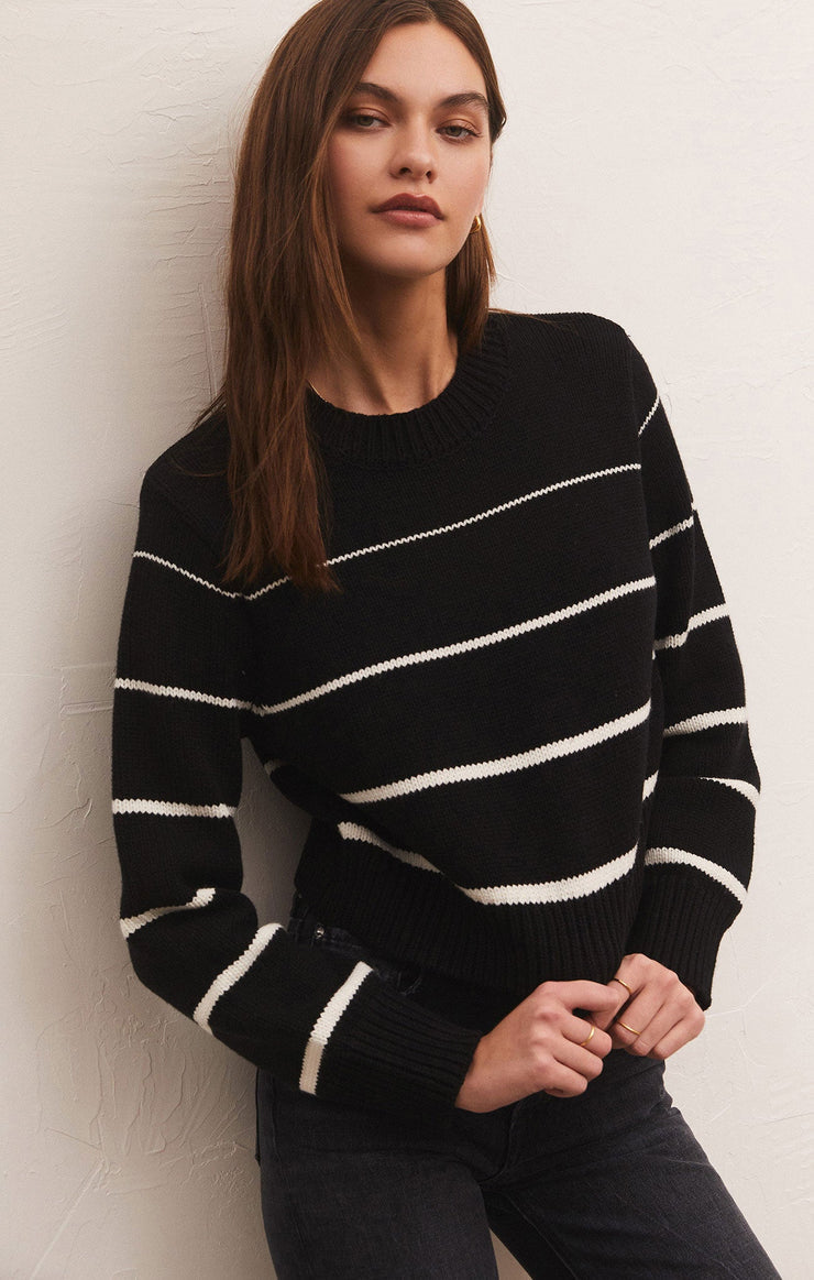 Light Gray Milan Stripe Sweater Sweater