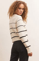 Antique White Milan Stripe Sweater Sweater
