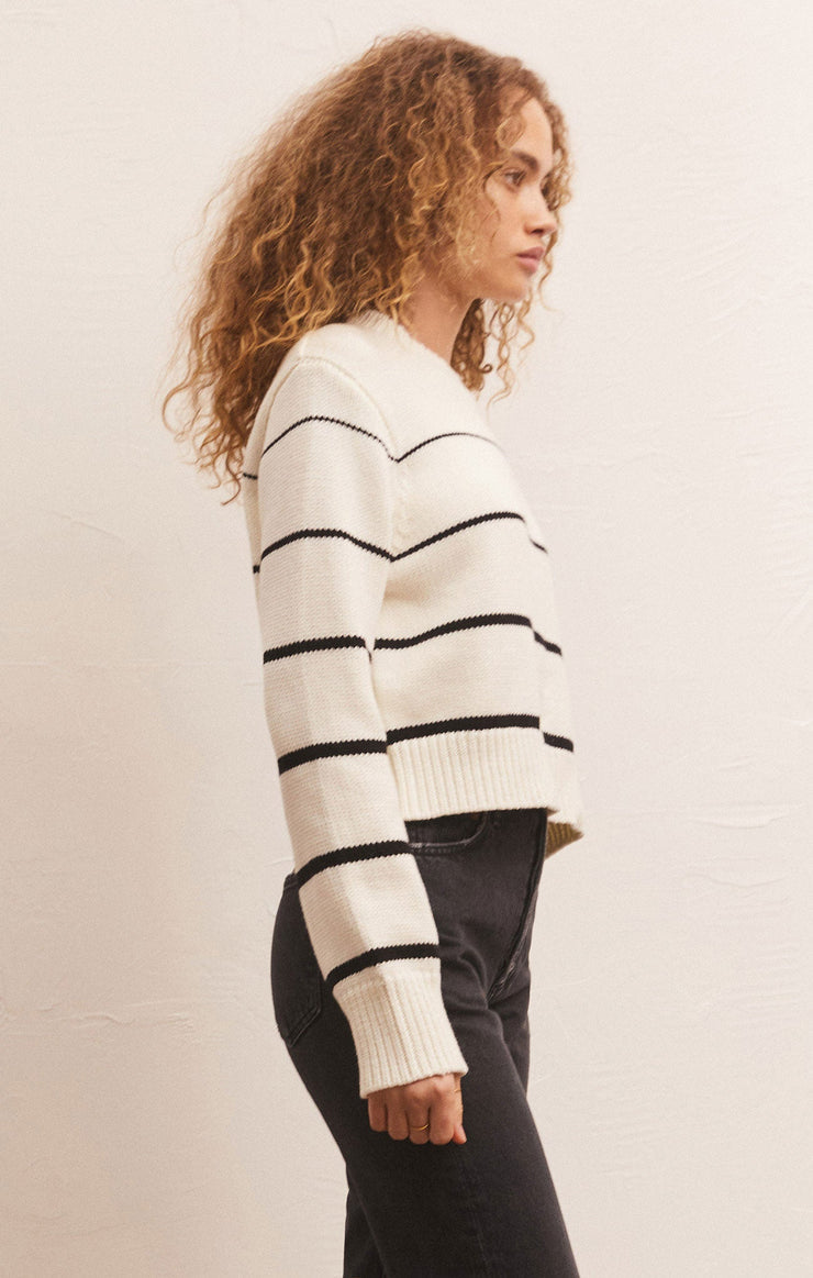 Light Gray Milan Stripe Sweater Sweater