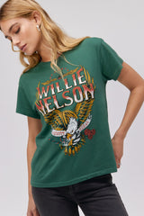 Light Gray Willie Nelson Abbott Texas Tour Tee Graphic Tee
