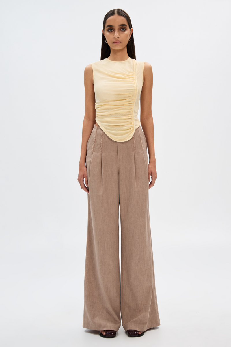 Antique White Sirra Mesh Top Top