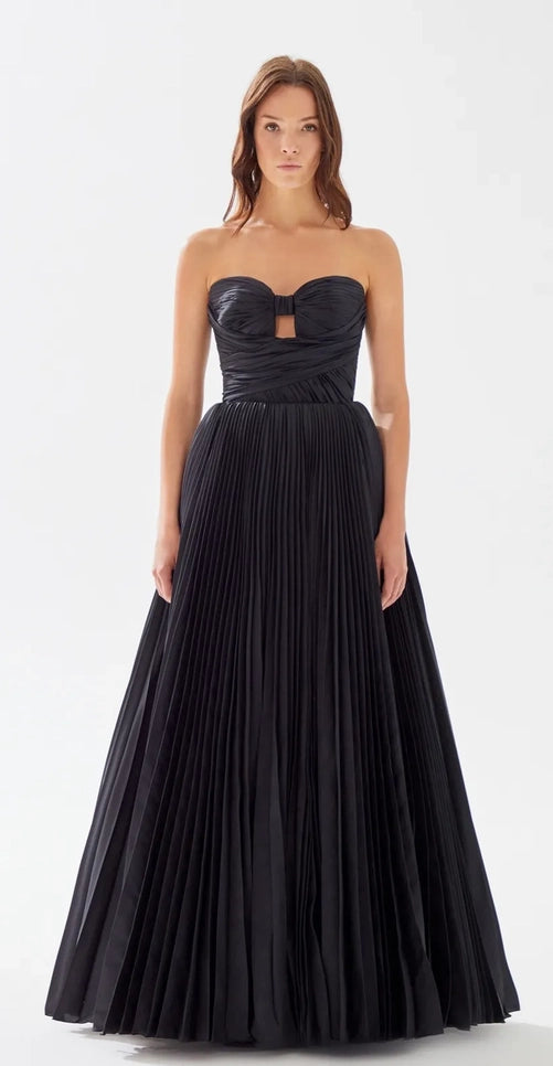 Beige Candide Elbise | Taffeta Gown Formal Dress