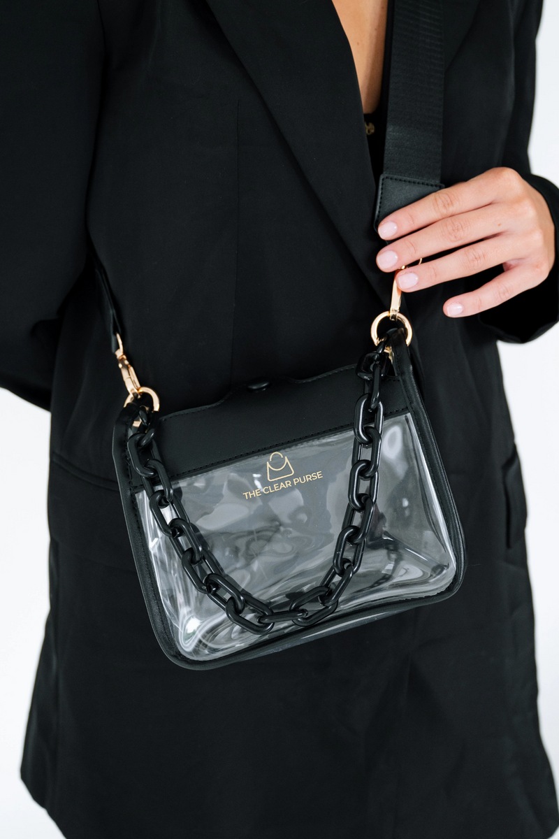Black clearance clear purse