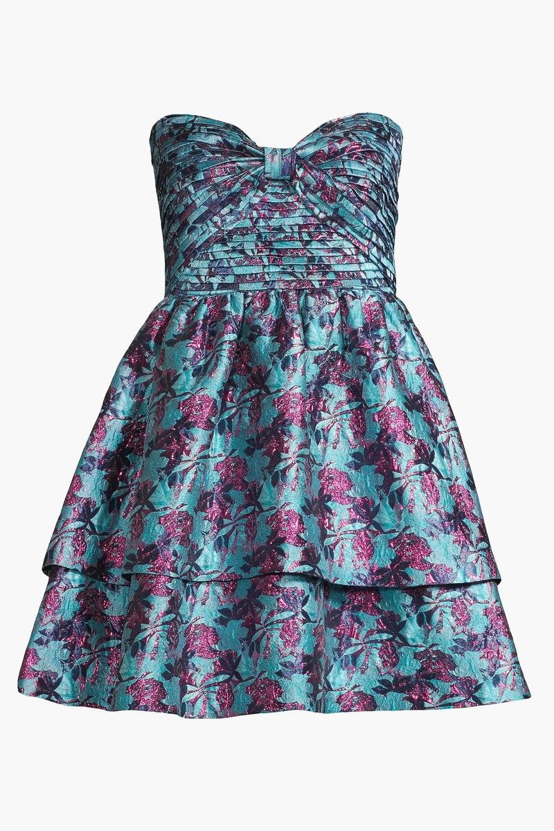 The Kimberly | Floral Jacquard Mini Dress Two Cumberland The Kimberly | Floral Jacquard Mini Dress Two Cumberland