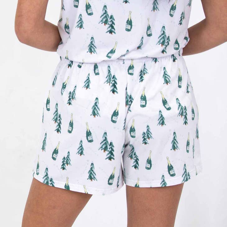 Lavender Christmas Cheers Sleep Shorts short