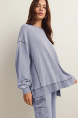 Gray Knit Denim Modern Weekender Shirt