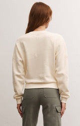 Light Gray Lottie Embroidered Sweatshirt Sweater