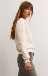 Light Gray Lottie Embroidered Sweatshirt Sweater