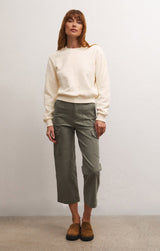 Light Gray Lottie Embroidered Sweatshirt Sweater