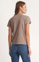 Dark Slate Gray Modern Slub Tee Shirts & Tops