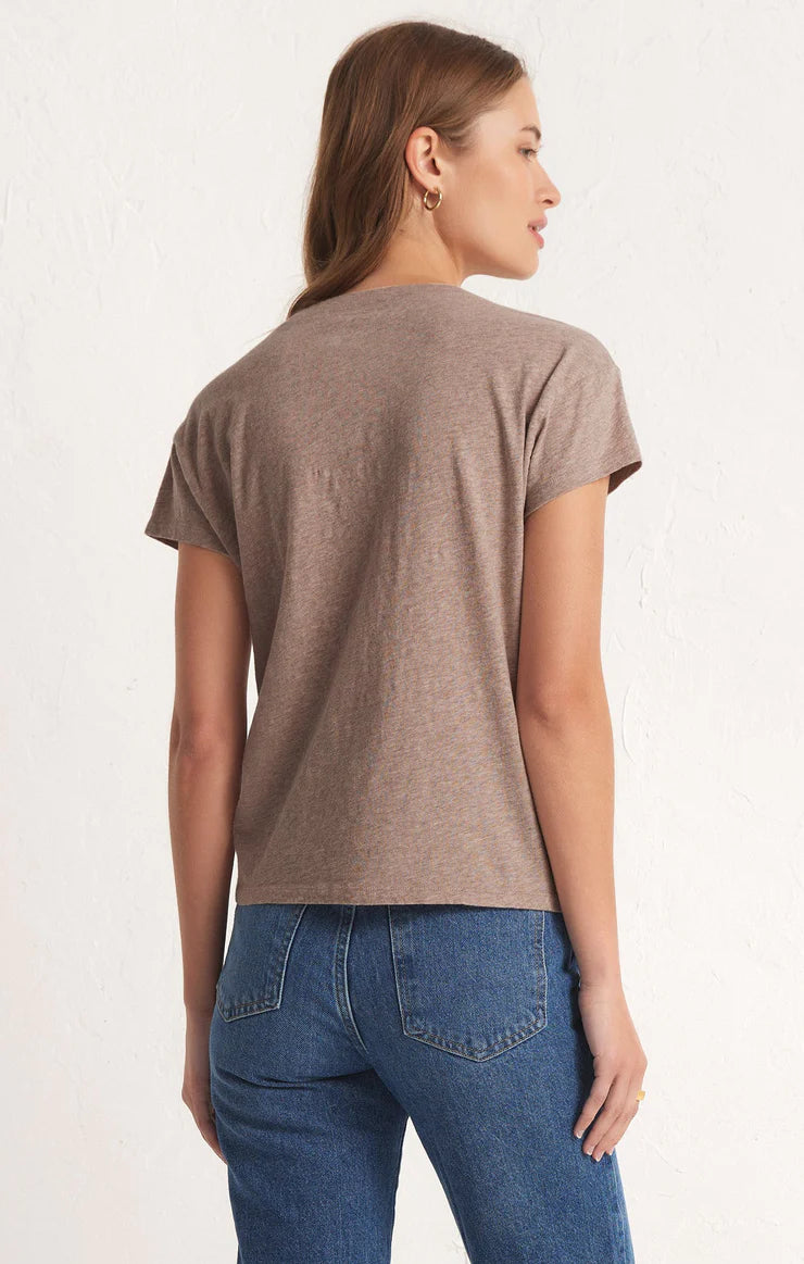 Dark Slate Gray Modern Slub Tee Shirts & Tops